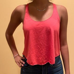 Coral Cropped Tank Top